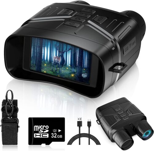 Night Vision Binoculars 4K Photo Video 32GB Memory Card